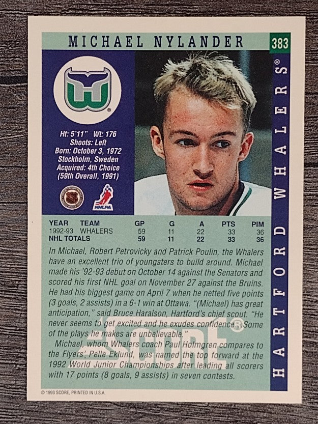 1993-94 Score #383 Michael Nylander