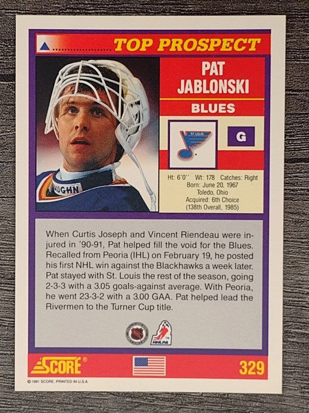 1991-92 Score American #329 Pat Jablonski RC