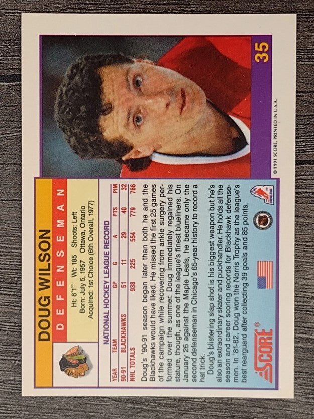 1991-92 Score American #35 Doug Wilson