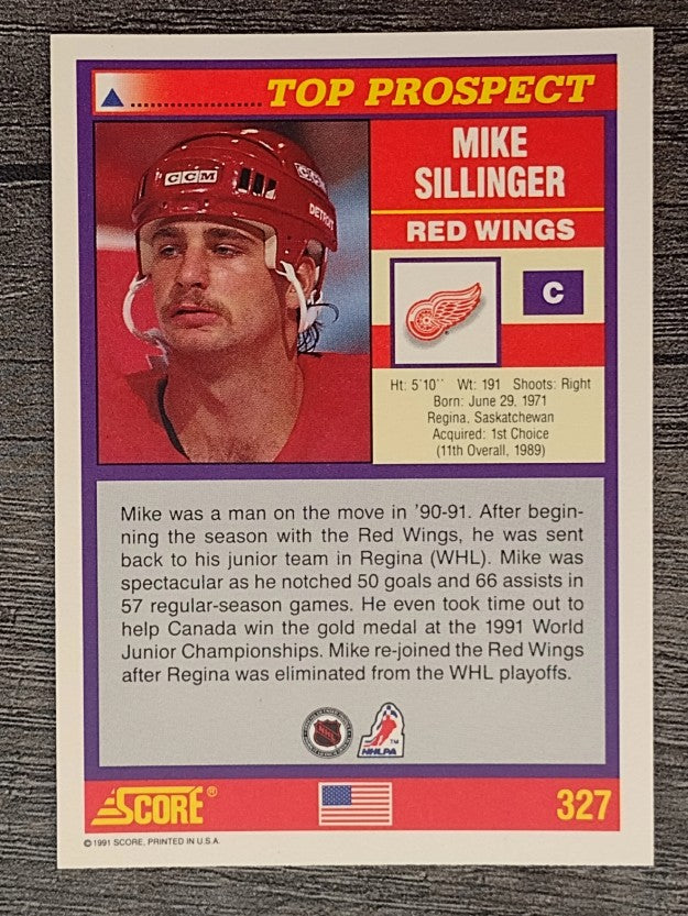 1991-92 Score American #327 Mike Sillinger TP