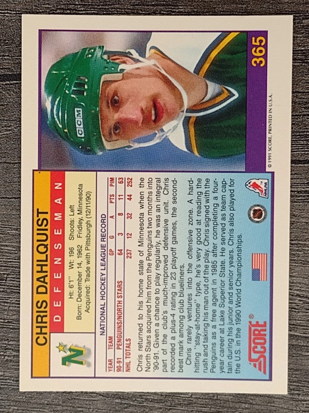 1991-92 Score American #365 Chris Dahlquist
