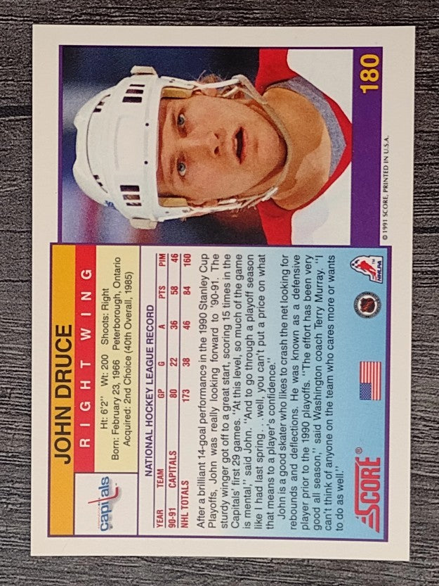 1991-92 Score American #180 John Druce