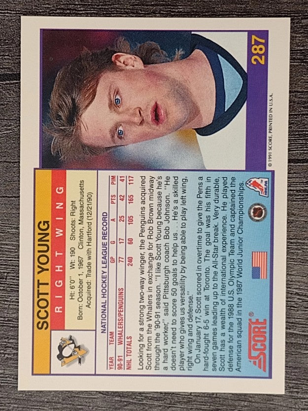 1991-92 Score American #287 Scott Young