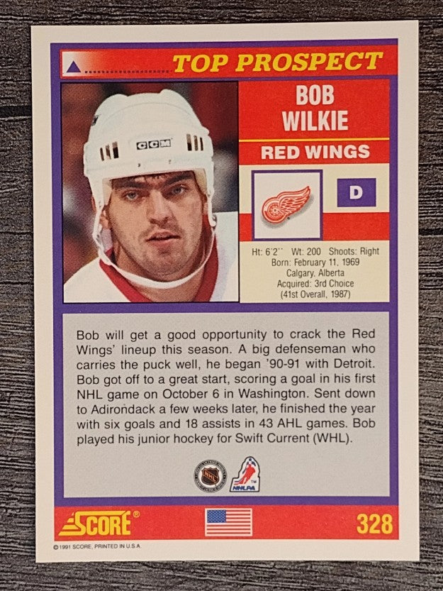 1991-92 Score American #328 Bob Wilkie TP