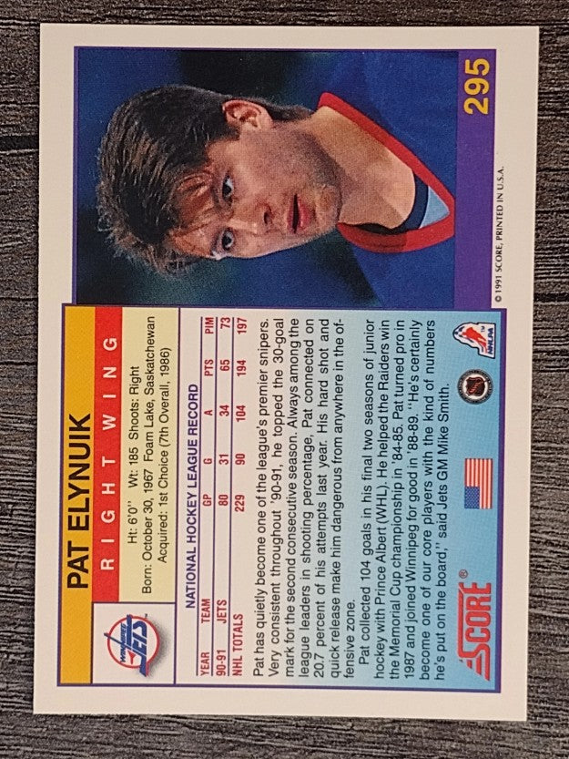 1991-92 Score American #295 Pat Elynuik