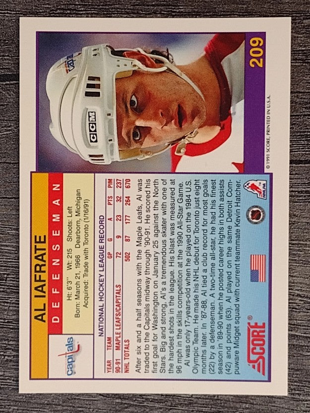 1991-92 Score American #209 Al Iafrate