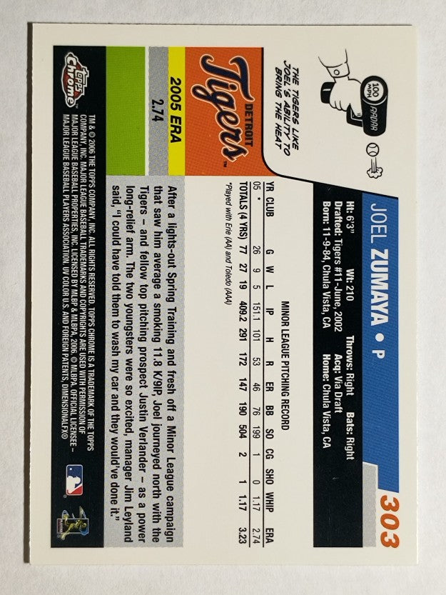 2006 Topps Chrome #303 Joel Zumaya