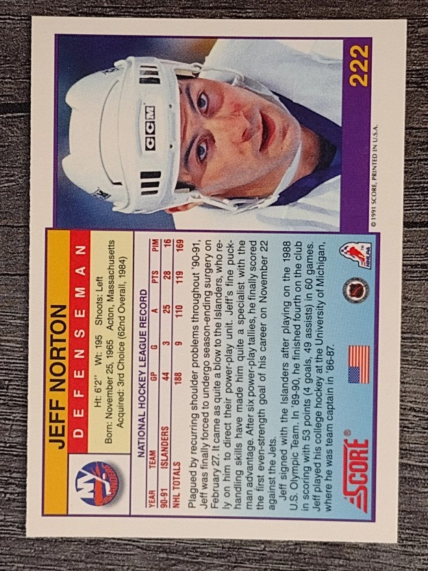 1991-92 Score American #222 Jeff Norton