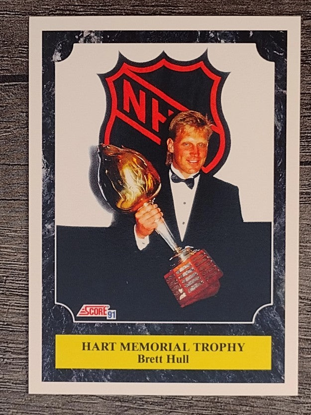 1991-92 Score American #428 Brett Hull/Hart Memorial Trophy