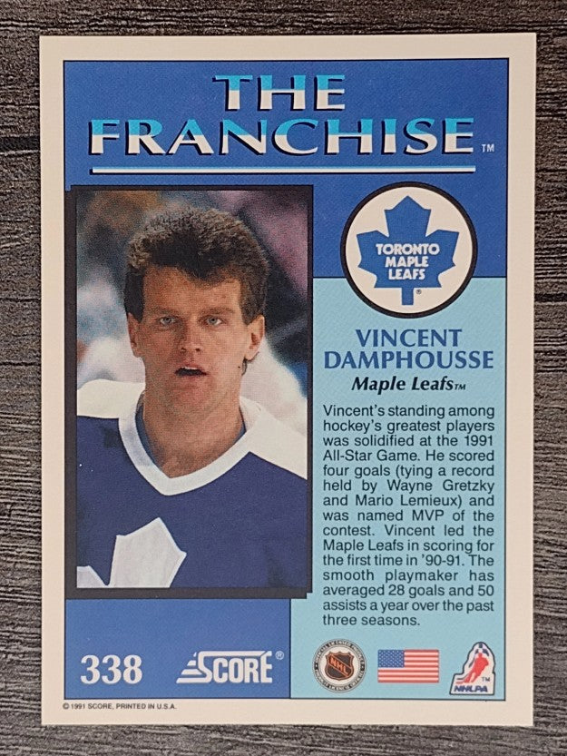 1991-92 Score American #338 Vincent Damphousse FP