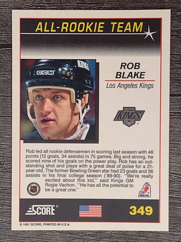 1991-92 Score American #349 Rob Blake ART