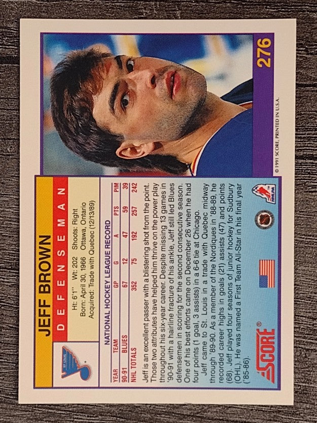 1991-92 Score American #276 Jeff Brown