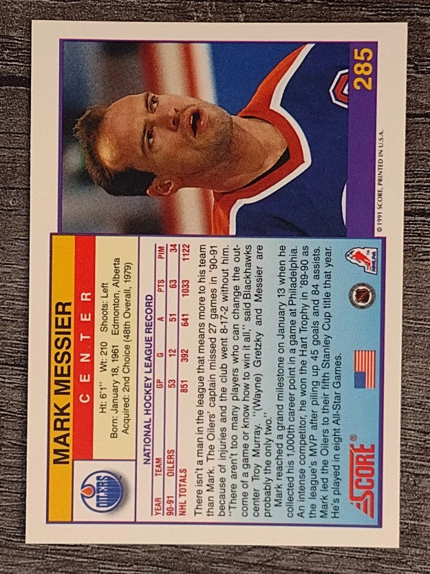 1991-92 Score American #285 Mark Messier