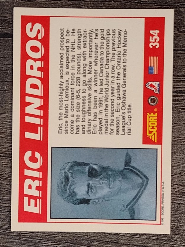 1991-92 Score American #354 Eric Lindros ART