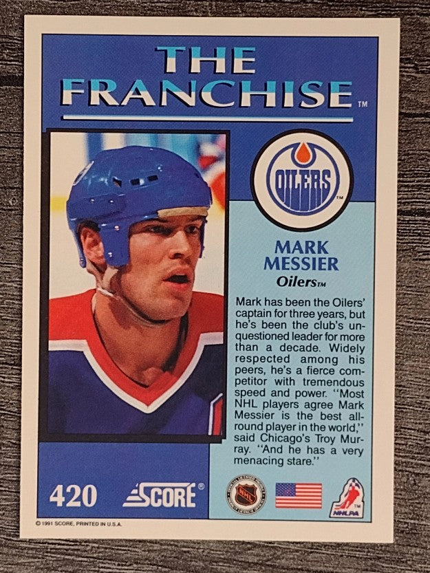1991-92 Score American #420 Mark Messier FP
