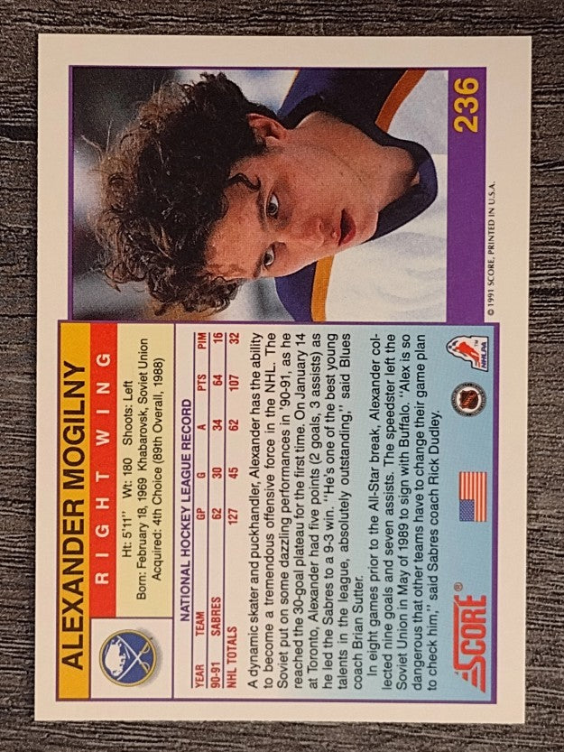 1991-92 Score American #236 Alexander Mogilny
