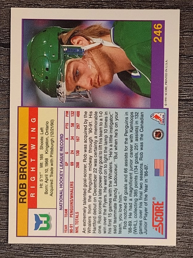 1991-92 Score American #246 Rob Brown