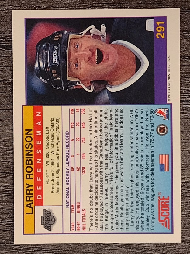 1991-92 Score American #291 Larry Robinson