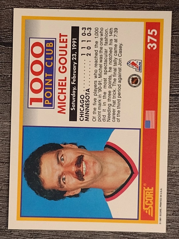 1991-92 Score American #375 Michel Goulet 1000