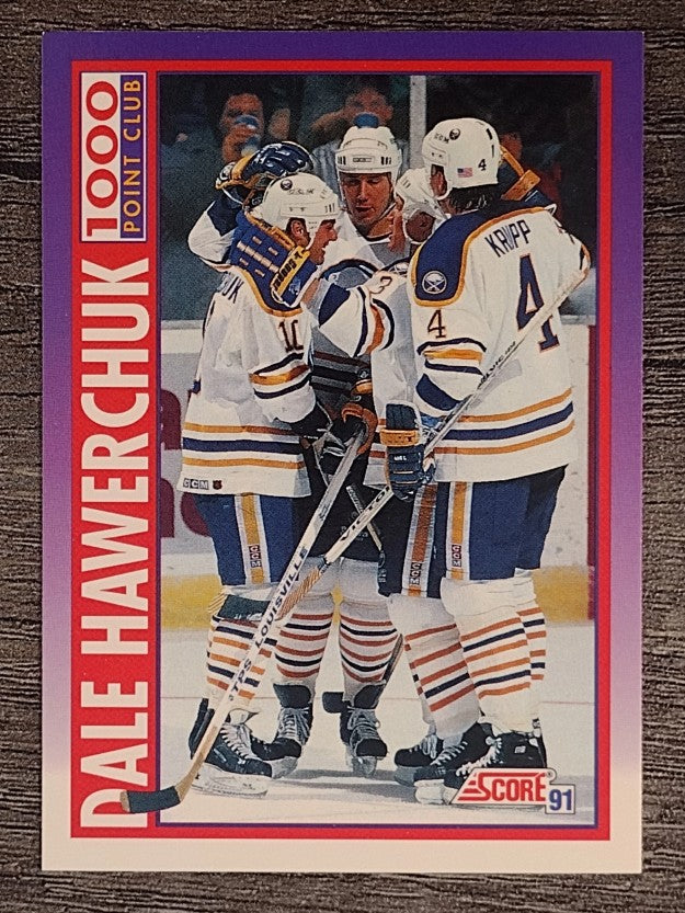 1991-92 Score American #376 Dale Hawerchuk 1000