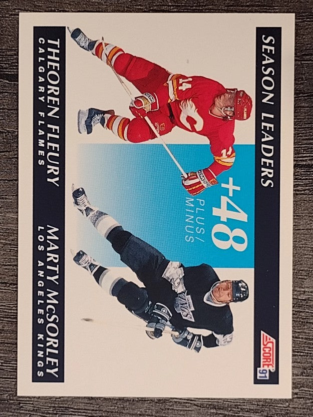 1991-92 Score American #407 Theo Fleury SL/Marty McSorley SL