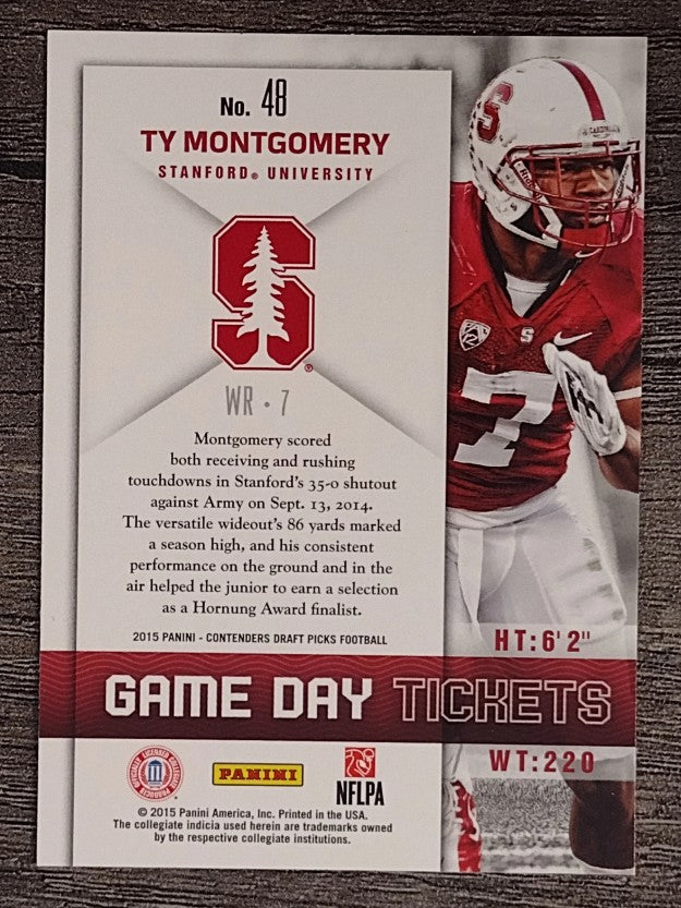 2015 Panini Contenders Draft Picks Game Day Tickets #48 Ty Montgomery