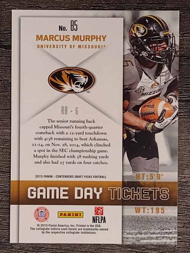 2015 Panini Contenders Draft Picks Game Day Tickets #85 Marcus Murphy