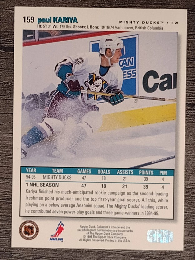 1995-96 Collector's Choice Player's Club #159 Paul Kariya (NM)