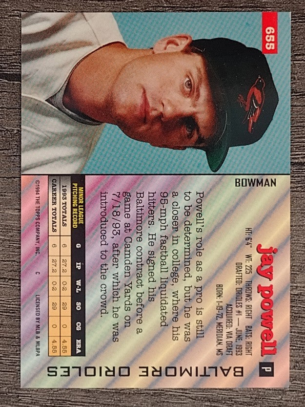 1994 Bowman #655 Jay Powell RC