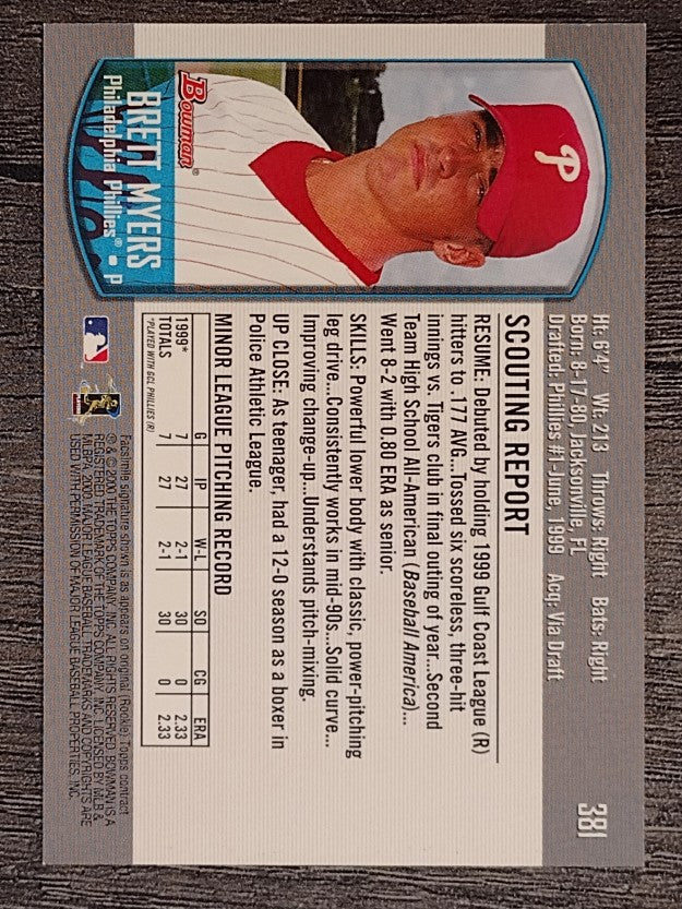 2000 Bowman #381 Brett Myers RC