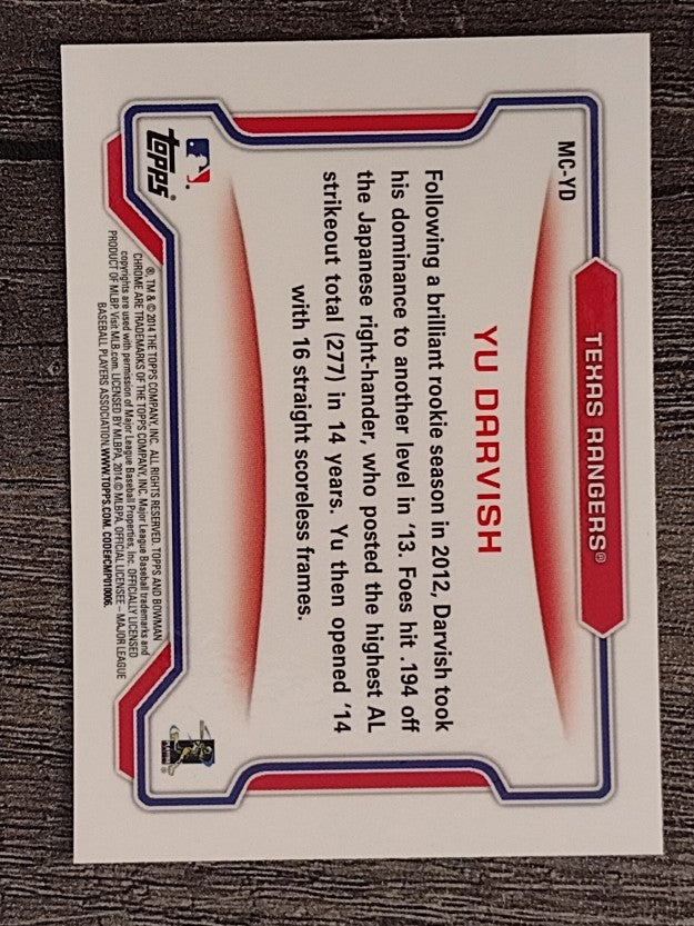 2014 Bowman Chrome Mini #MCYD Yu Darvish