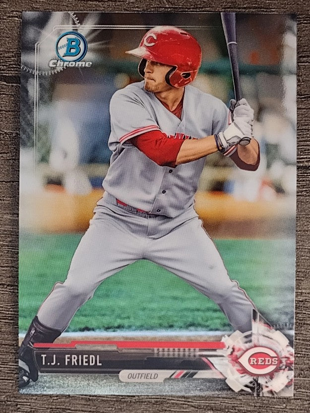 2017 Bowman Chrome Draft #BDC8 T.J. Friedl