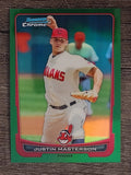 2012 Bowman Chrome Green Refractors #83 Justin Masterson