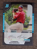 2005 Bowman Chrome Draft #BDP42 Tommy Mendoza FY RC