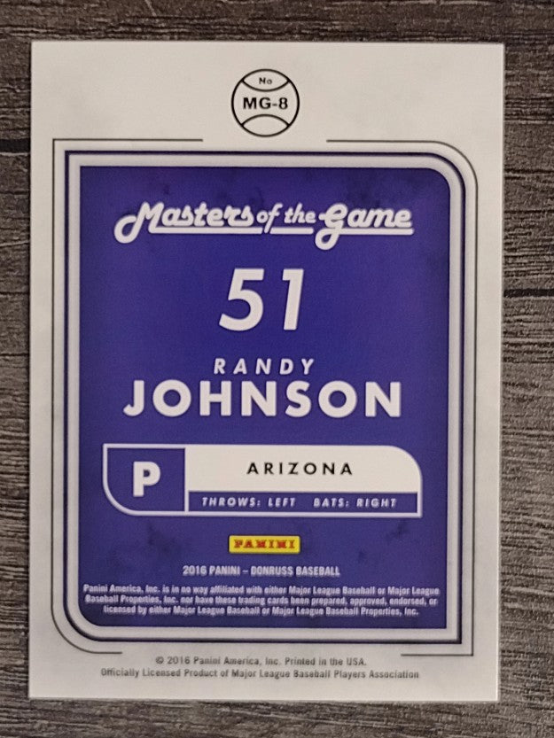 2016 Donruss Masters of the Game #MG8 Randy Johnson