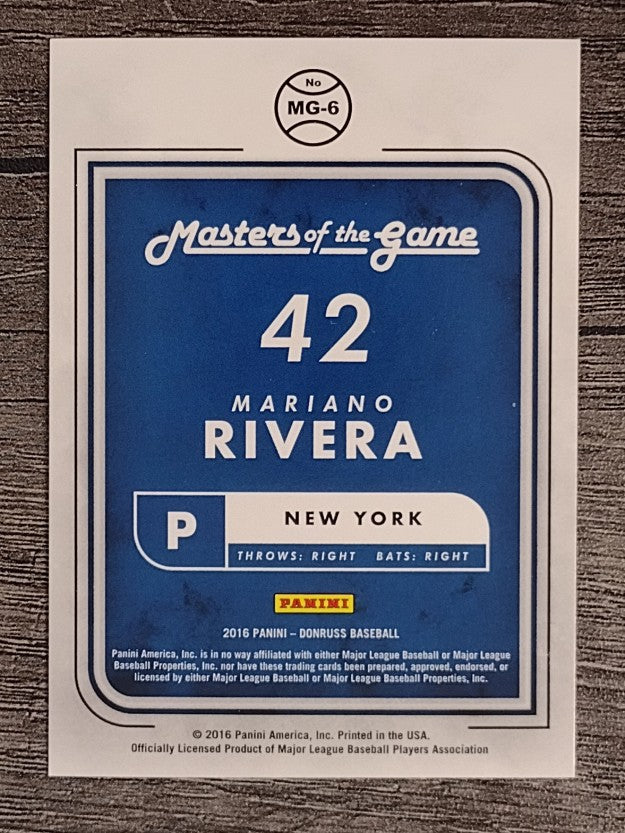 2016 Donruss Masters of the Game #MG6 Mariano Rivera
