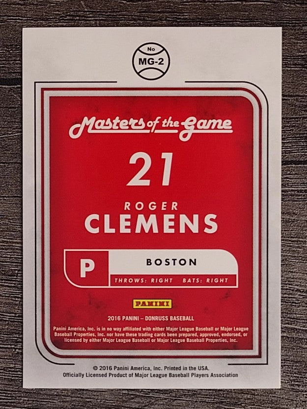 2016 Donruss Masters of the Game #MG2 Roger Clemens