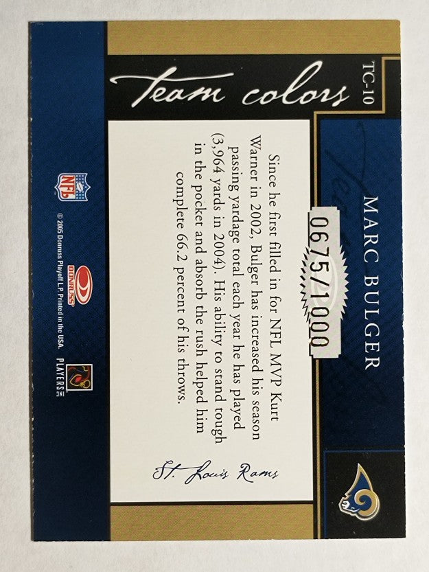 2005 Donruss Classics Team Colors Bronze #TC10 Marc Bulger