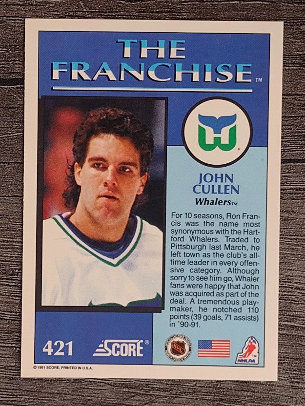1991-92 Score American #421 John Cullen FP