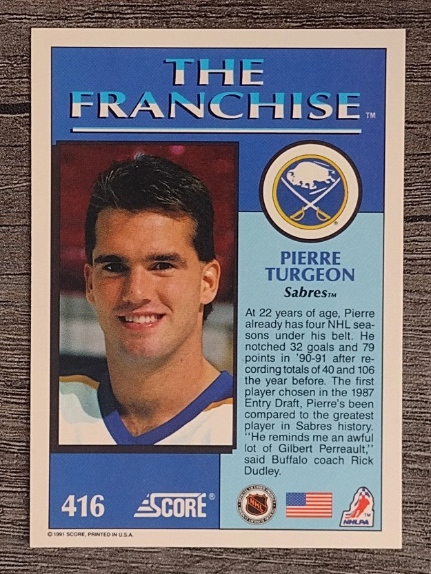 1991-92 Score American #416 Pierre Turgeon FP