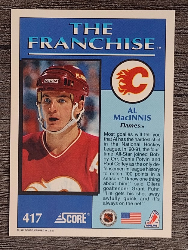 1991-92 Score American #417 Al MacInnis FP