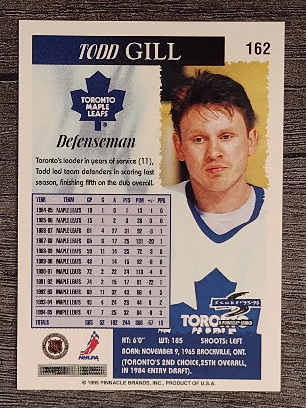 1995-96 Score #162 Todd Gill