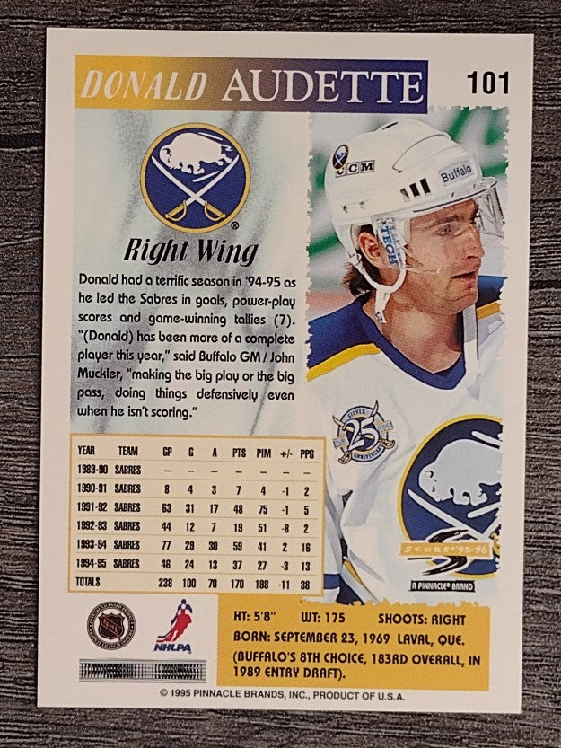 1995-96 Score #101 Donald Audette