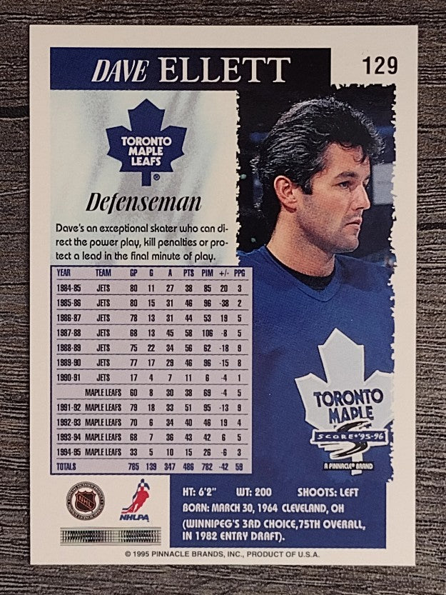 1995-96 Score #129 Dave Ellett