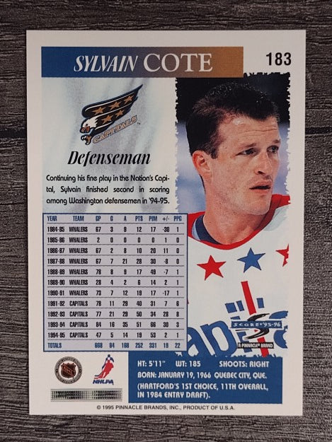 1995-96 Score #183 Sylvain Cote