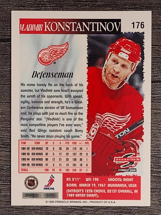 1995-96 Score #176 Vladimir Konstantinov