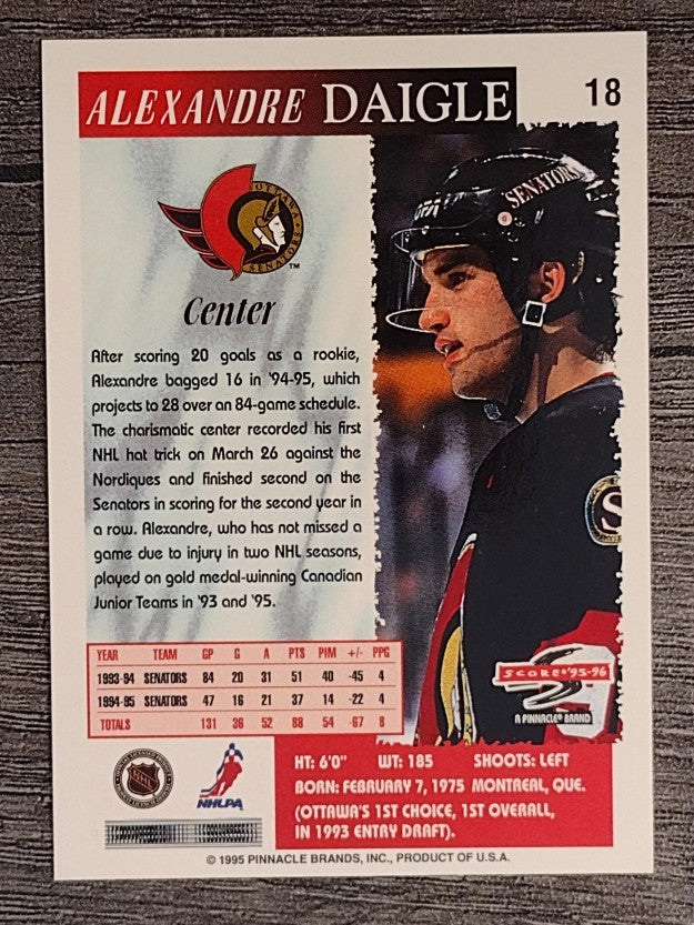 1995-96 Score #18 Alexandre Daigle