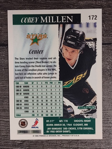 1995-96 Score #172 Corey Millen