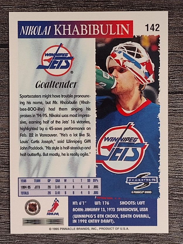 1995-96 Score #142 Nikolai Khabibulin