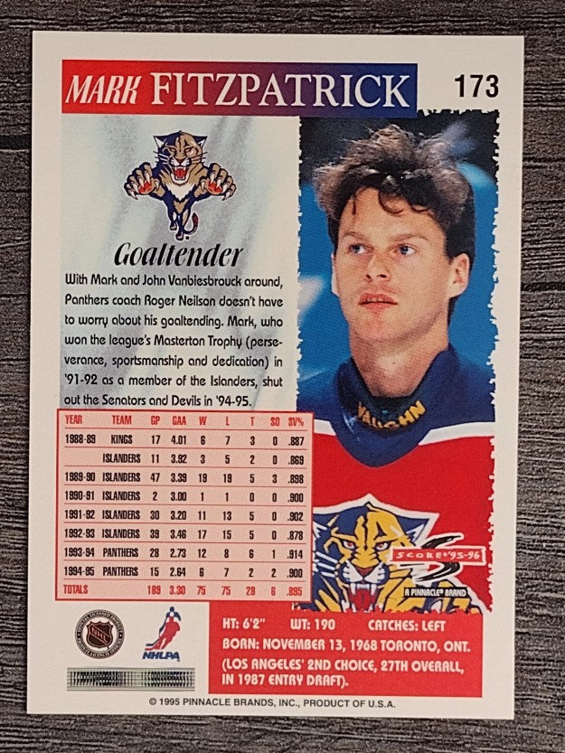 1995-96 Score #173 Mark Fitzpatrick